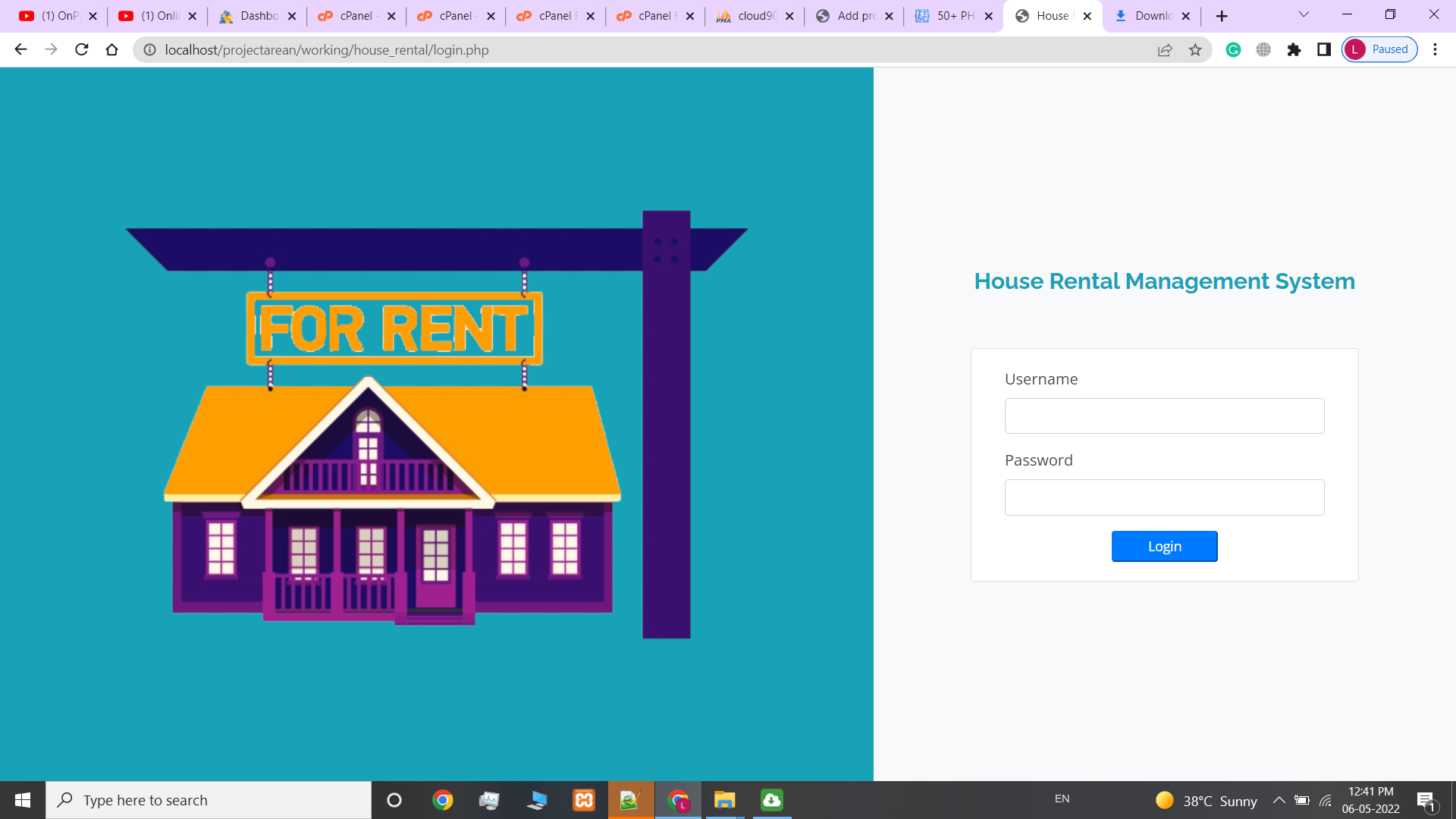 COMPLETE HOUSE RENTAL SYSTEM WITH ADMIN PANEL